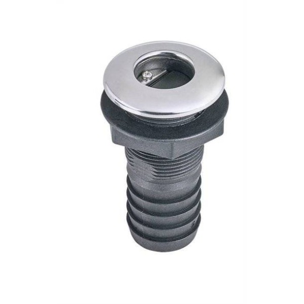 Dalot droit avec collerette inox 1"1/2