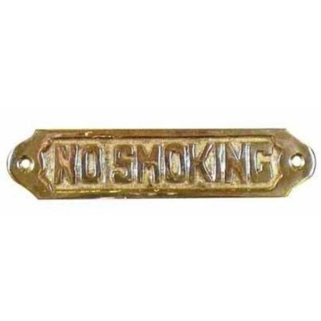 Plaque laiton non fumeur no smoking couleurmer 1020058